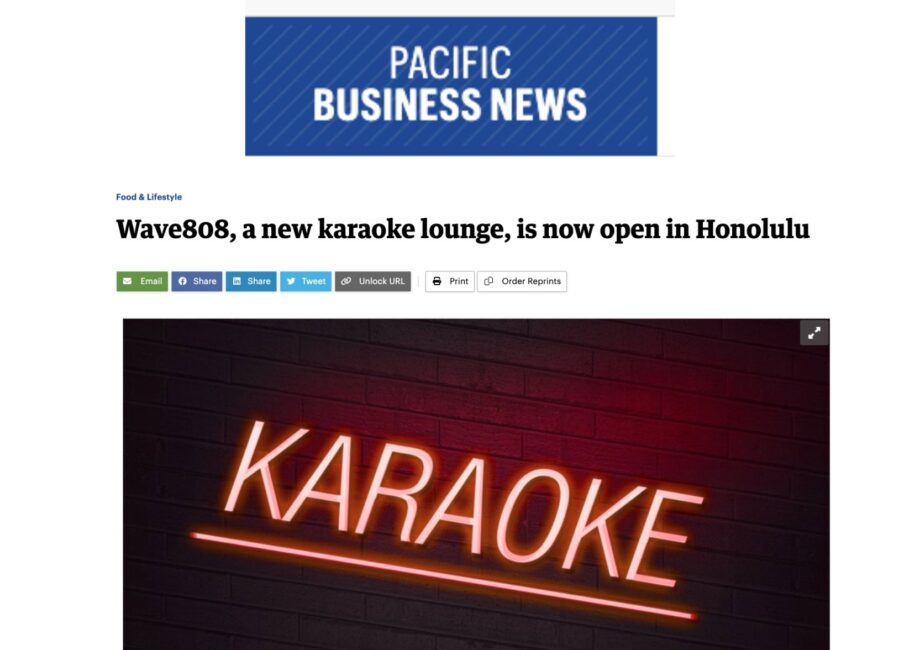 Wave808, a new karaoke lounge, is now open in Honolulu – The Business Journals